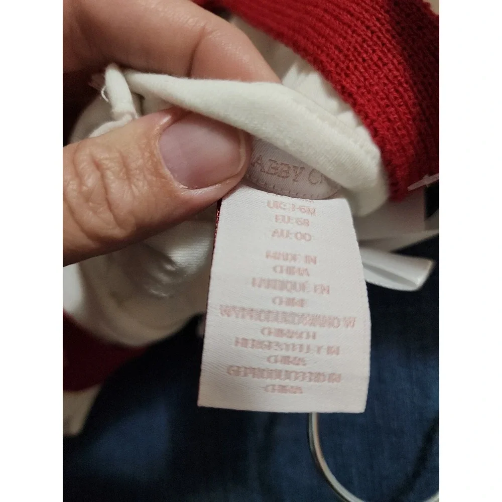 Shabby Chic Rachel Ashwell Infant Christmas Winter Outfit Red‎ Overalls 3-6 NWT